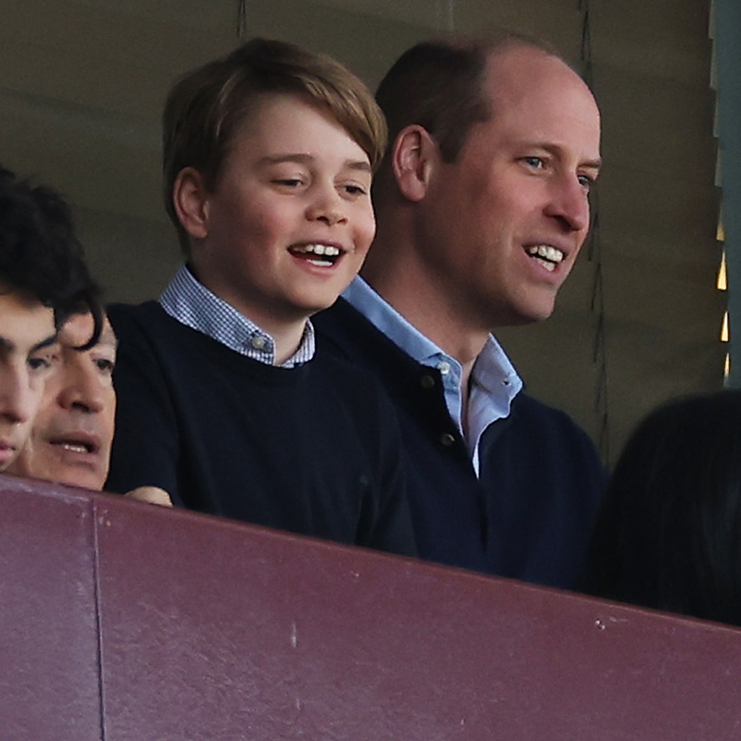Prince George and Dad Prince William Twin Together at Soccer Match